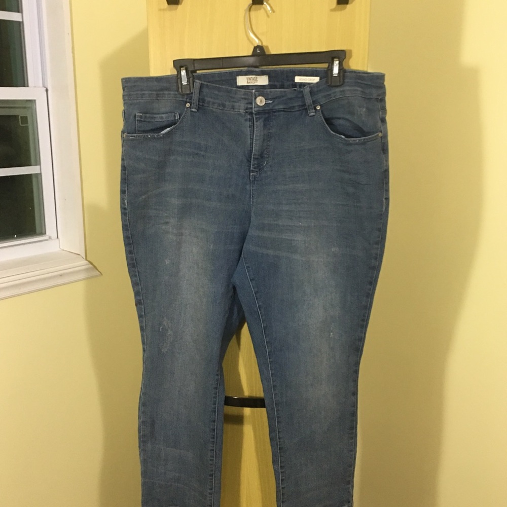 Slightly distressed jeans